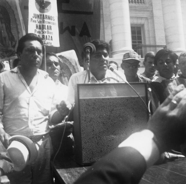 1966 - Jesus Salas speaking at rally
